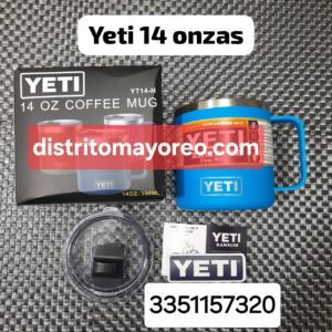 Taza yeti termo de 14 onzas color azul eléctrico